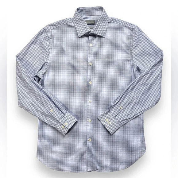 Michael Kors Slim Fit Gingham Button Up Shirt - Picture 1 of 3